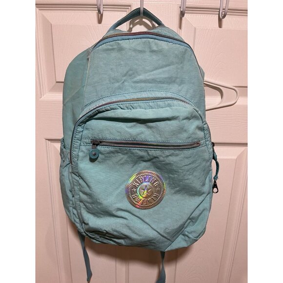 Kipling Chuwy Backpack Fresh Teal Hologram Bag Lightweight - Picture 3 of 16